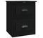 Lot De 2 Tables De Chevet Murales - Tables De Nuit Noir 41,5x36x53 Cm