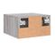 Lot De 2 Tables De Chevet Murales - Tables De Nuit Sonoma Gris 35x35x20 Cm