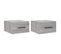 Lot De 2 Tables De Chevet Murales - Tables De Nuit Sonoma Gris 35x35x20 Cm