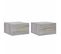 Lot De 2 Tables De Chevet Murales - Tables De Nuit Sonoma Gris 35x35x20 Cm