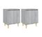 Lot De 2 Tables De Chevet En Bois Tables De Nuit Sonoma Gris 40x30x50 Cm