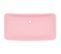 Vasque à Poser Pour Salle De Bain Rectangulaire Rose Mat 71x38 Cm Céramique