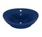 Vasque à Poser Ovale à Trop-plein Bleu Foncé Mat 58,5x39 Cm Céramique