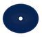 Vasque à Poser Ovale Bleu Foncé Mat 40x33 Cm Céramique