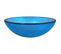 Vasque à Poser Pour Salle De Bain Verre Trempé 42x14 Cm Bleu