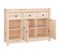 Buffet - Bahut - Meuble De Rangement 100x35x74 Cm Bois Massif De Pin