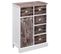 Buffet Avec 10 Tiroirs - Bahut - Meuble De Rangement Marron 113x30x79 Cm Bois