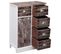 Buffet Avec 10 Tiroirs - Bahut - Meuble De Rangement Marron 113x30x79 Cm Bois