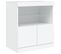 Buffet - Bahut - Meuble De Rangement Avec Lumières LED Blanc 142,5x37x67 Cm