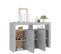 Buffet - Bahut - Meuble De Rangement Avec Lumières LED Gris Béton 115,5x30x75 Cm