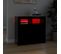 Buffet - Bahut - Meuble De Rangement Avec Lumières LED Noir 80x35x75 Cm