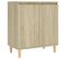 Buffet - Bahut - Meuble De Rangement Avec Pieds En Bois Chêne Sonoma 60x35x70 Cm Aggloméré