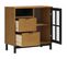 Buffet - Bahut - Meuble De Rangement Avec Porte Vitrée 80x40x80 Cm Bois Massif De Pin