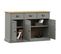 Buffet Avec 3 Tiroirs - Bahut - Meuble De Rangement 113x40x75 Cm Gris Bois Massif De Pin