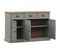 Buffet Avec 3 Tiroirs - Bahut - Meuble De Rangement 113x40x75 Cm Gris Bois Massif De Pin