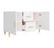 Buffet - Bahut - Meuble De Rangement Blanc 100x36x60 Cm Bois D'ingénierie