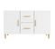 Buffet - Bahut - Meuble De Rangement Blanc 100x36x60 Cm Bois D'ingénierie