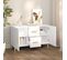 Buffet - Bahut - Meuble De Rangement Blanc 100x36x60 Cm Bois D'ingénierie