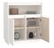 Buffet - Bahut - Meuble De Rangement Blanc 70x34x80 Cm Bois Massif De Pin