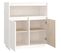 Buffet - Bahut - Meuble De Rangement Blanc 70x34x80 Cm Bois Massif De Pin