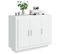 Buffet - Bahut - Meuble De Rangement Blanc 92x35x75 Cm Bois D’ingénierie