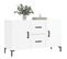 Buffet - Bahut - Meuble De Rangement Blanc Brillant 100x36x60 Cm Bois D'ingénierie