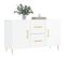 Buffet - Bahut - Meuble De Rangement Blanc Brillant 100x36x60 Cm Bois D'ingénierie