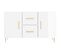 Buffet - Bahut - Meuble De Rangement Blanc Brillant 100x36x60 Cm Bois D'ingénierie