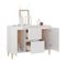 Buffet - Bahut - Meuble De Rangement Blanc Brillant 101x35x70 Cm Bois D'ingénierie