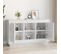 Buffet - Bahut - Meuble De Rangement Blanc Brillant 102x35x60 Cm Bois D'ingénierie