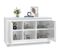 Buffet - Bahut - Meuble De Rangement Blanc Brillant 102x35x60 Cm Bois D'ingénierie