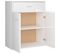 Buffet - Bahut - Meuble De Rangement Blanc Brillant 60x30x75 Cm Bois D'ingénierie