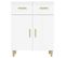 Buffet - Bahut - Meuble De Rangement Blanc Brillant 69,5x34x89 Cm Bois D'ingénierie