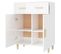 Buffet - Bahut - Meuble De Rangement Blanc Brillant 69,5x34x89 Cm Bois D'ingénierie