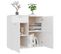 Buffet - Bahut - Meuble De Rangement Blanc Brillant 80x36x75 Cm Bois D'ingénierie