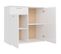 Buffet - Bahut - Meuble De Rangement Blanc Brillant 80x36x75 Cm Bois D'ingénierie