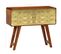 Buffet - Bahut - Meuble De Rangement Bois De Sesham Solide Imprimé Doré 90 X 30 X 77 Cm