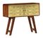 Buffet - Bahut - Meuble De Rangement Bois De Sesham Solide Imprimé Doré 90 X 30 X 77 Cm