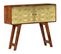 Buffet - Bahut - Meuble De Rangement Bois De Sesham Solide Imprimé Doré 90 X 30 X 77 Cm