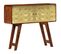 Buffet - Bahut - Meuble De Rangement Bois De Sesham Solide Imprimé Doré 90 X 30 X 77 Cm