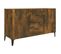 Buffet - Bahut - Meuble De Rangement Chêne Fumé 100x36x60 Cm Bois D'ingénierie