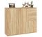 Buffet - Bahut - Meuble De Rangement Chêne Sonoma 91x29,5x75 Cm Bois D'ingénierie