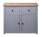 Buffet - Bahut - Meuble De Rangement Gris 93x40x80 Cm Pin Solide Assortiment Panama