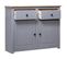 Buffet - Bahut - Meuble De Rangement Gris 93x40x80 Cm Pin Solide Assortiment Panama