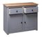 Buffet - Bahut - Meuble De Rangement Gris 93x40x80 Cm Pin Solide Assortiment Panama