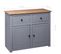 Buffet - Bahut - Meuble De Rangement Gris 93x40x80 Cm Pin Solide Assortiment Panama