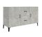 Buffet - Bahut - Meuble De Rangement Gris Béton 100x36x60 Cm Bois D'ingénierie