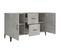 Buffet - Bahut - Meuble De Rangement Gris Béton 100x36x60 Cm Bois D'ingénierie