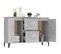 Buffet - Bahut - Meuble De Rangement Gris Béton 104x35x70 Cm Bois D'ingénierie