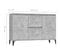 Buffet - Bahut - Meuble De Rangement Gris Béton 104x35x70 Cm Bois D'ingénierie